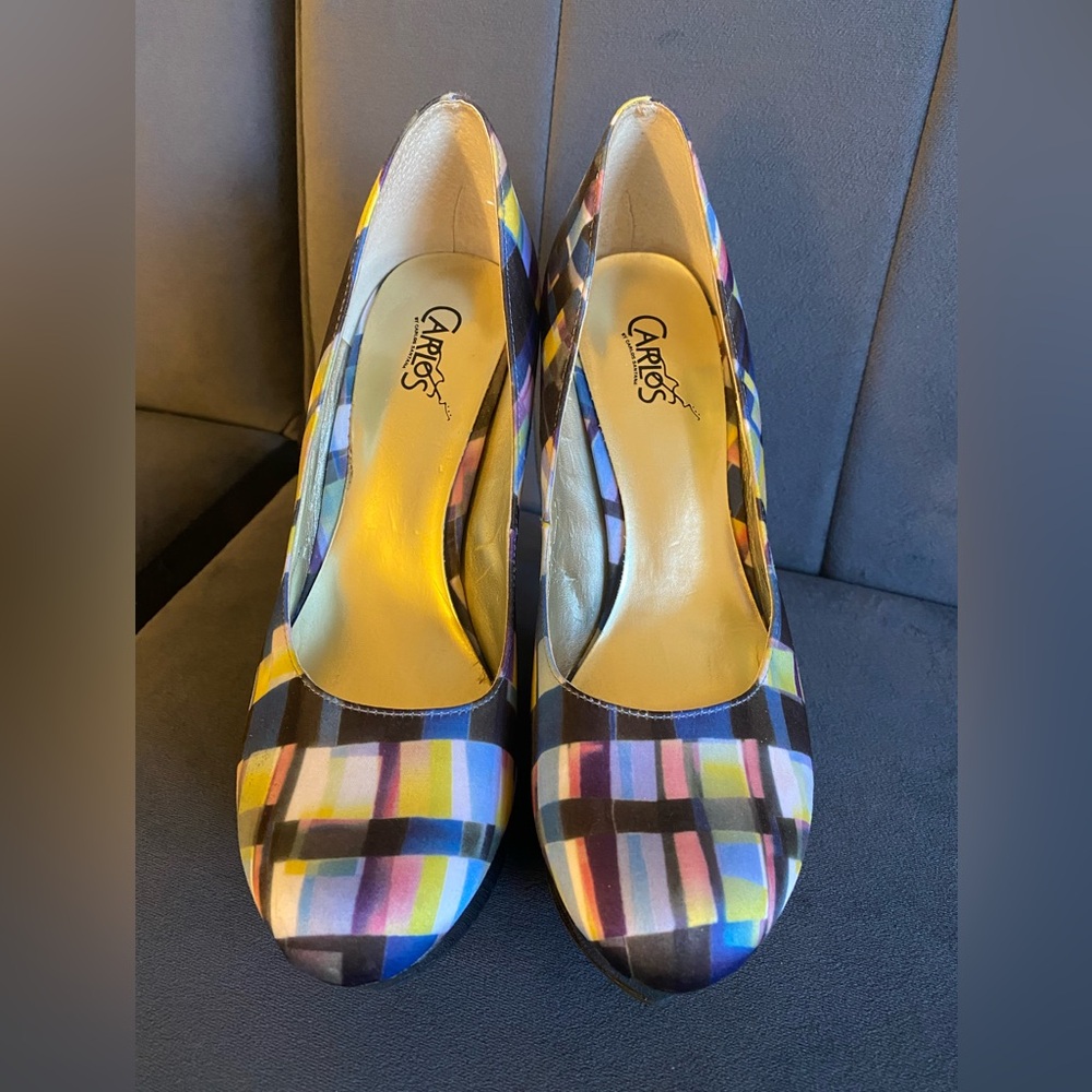 Carlos Santana Blue Multi Stiletto Heels